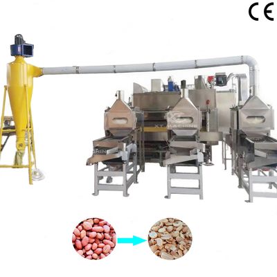 अच्छी कीमत Stainless Steel Fully Auto Split Peanut Blancher Machine SUS304 for Blanching & Splitting Peanuts ऑनलाइन