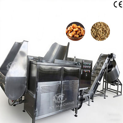 अच्छी कीमत Stainless Steel Energy Saving Auto Nut Frying Machine with Intelligent Temp Control Gas Semi-Auto Nut Fryer for Snack Factory ऑनलाइन