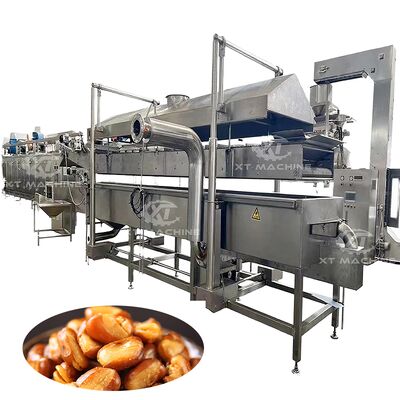 अच्छी कीमत Industrial Continuous Fryer Machine PLC Control 304 Stainless Steel Food Fryer for Peanuts Beans Fish Full-Auto Frying Machine ऑनलाइन