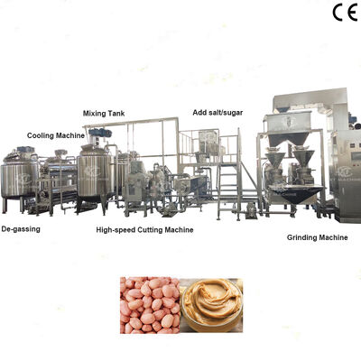 अच्छी कीमत 500kg/h-1000kg/h Peanut Butter Production Line with 200-300 Meshes Fineness for Roasting and Blanching ऑनलाइन