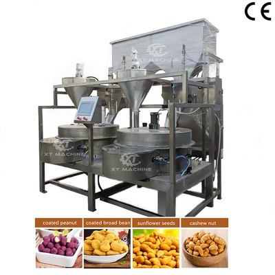 मूंगफली बादाम काजू के लिए स्वचालित स्टेनलेस स्टील अखरोट कोटिंग मशीन