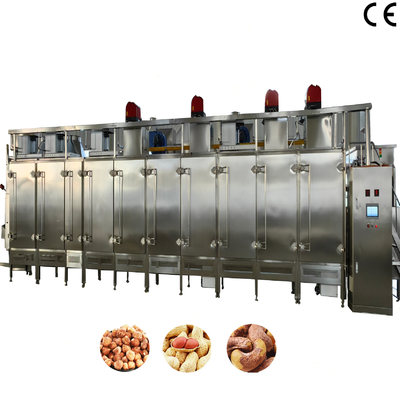 औद्योगिक उपयोग के लिए 500kg/घंटा पीएलसी नियंत्रण नट भूनने की मशीन