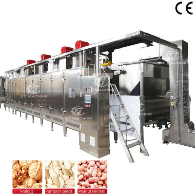 220V/380V केशव नट जापानी मूंगफली रोस्टिंग मशीन खाद्य प्रसंस्करण के लिए 500kg/h-2000kg/h के साथ वाणिज्यिक नट रोस्टर