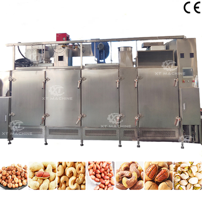 अच्छी कीमत खाद्य प्रसंस्करण के लिए 300kg/h निरंतर नट्स भूनने की मशीन ऑनलाइन
