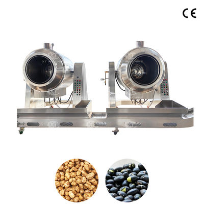 बड़ी क्षमता 80kg/बैच बीज ड्रम भूनने की मशीन गैस हीटिंग चीनी कोटिंग और हीटिंग मशीन