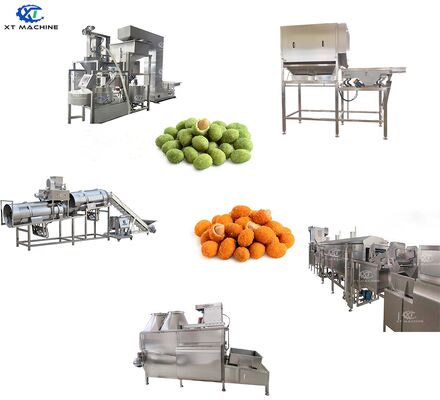 Industrial SUS304 Stainless Steel Automatic Coating Frying Processing Line with 500-1000kg/h Capacity and Intelligent Temperature Control for Peanuts and Cashews