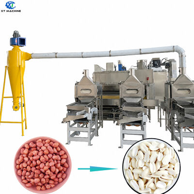 अच्छी कीमत उच्च गुणवत्ता 1000kg/h-2000kg/h SUS304 अखरोट प्रसंस्करण उपकरण के लिए मूंगफली काटने और ब्लांचिंग मशीन ऑनलाइन