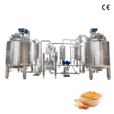 फैक्ट्री सप्लाई फुल ऑटोमैटिक पीनट बटर मिक्सिंग कूलिंग टैंक पिस्ता पेस्ट मेकिंग मशीन पीएलसी कंट्रोल ओईएम सपोर्टेड के साथ